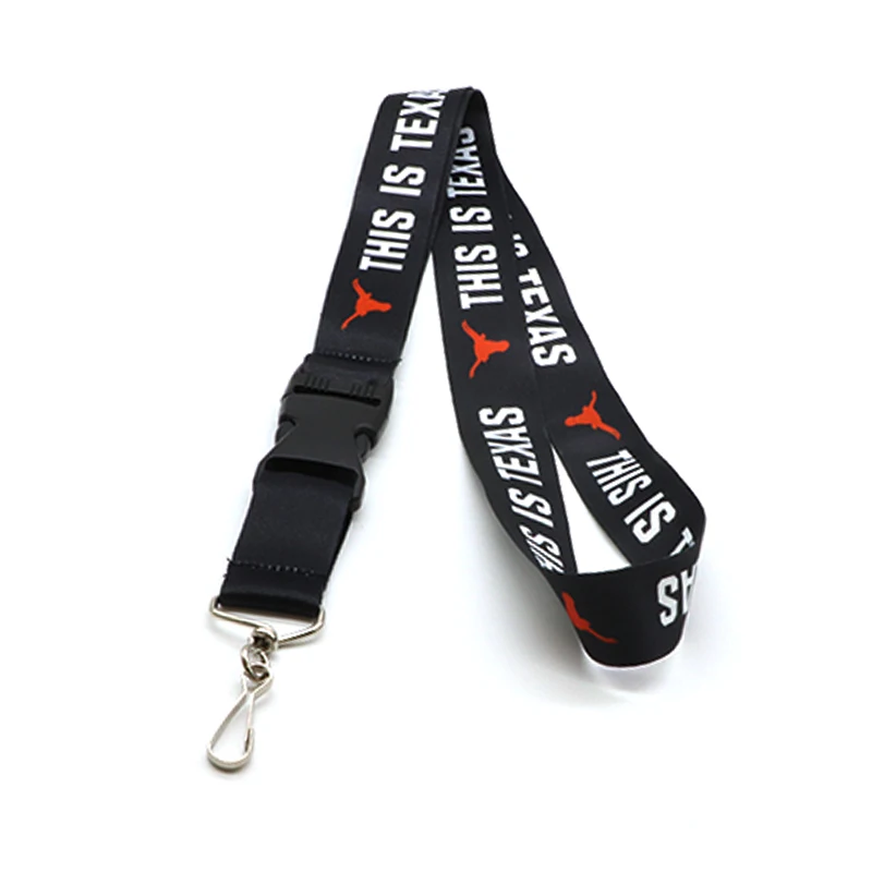 No Minimum Order Factory Custom Cheap Sublimation Printing Heat Press Polyester Lanyard With Safe Breakaway Buckle