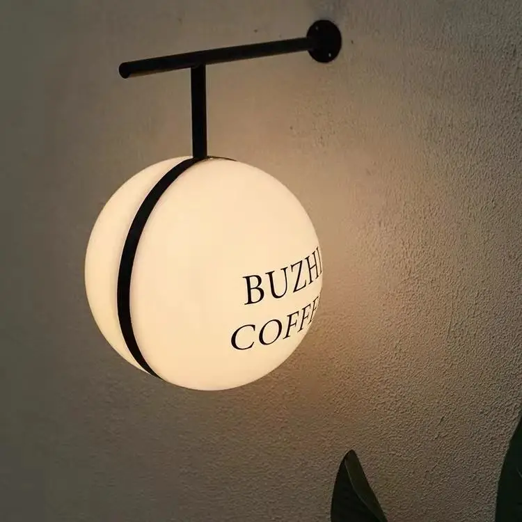 SRY SIGN Custom restaurant cafe led illuminated sign led light box signage projecting sign