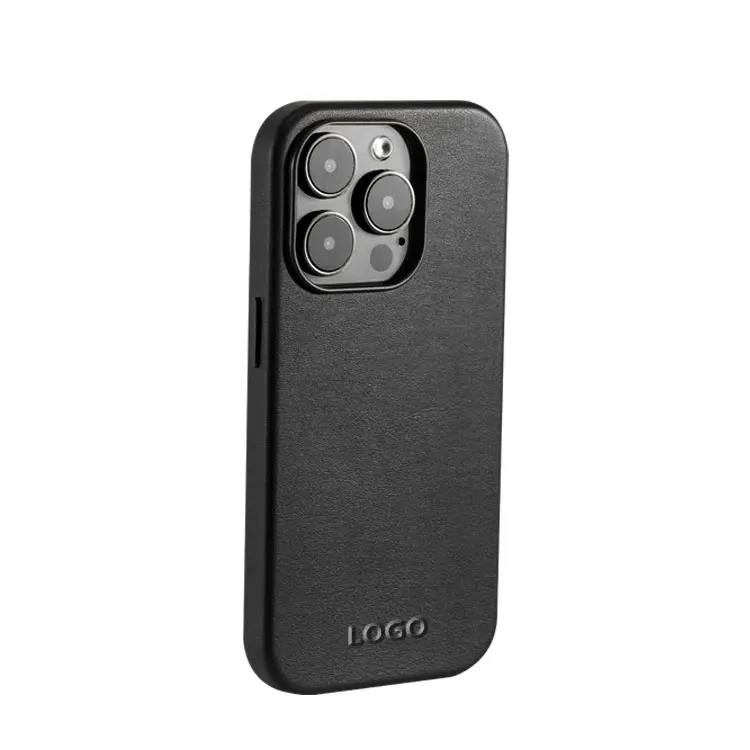 PU leather Customized logo iphone case Iphone cover Magsafe wireless charging phone case for Iphone