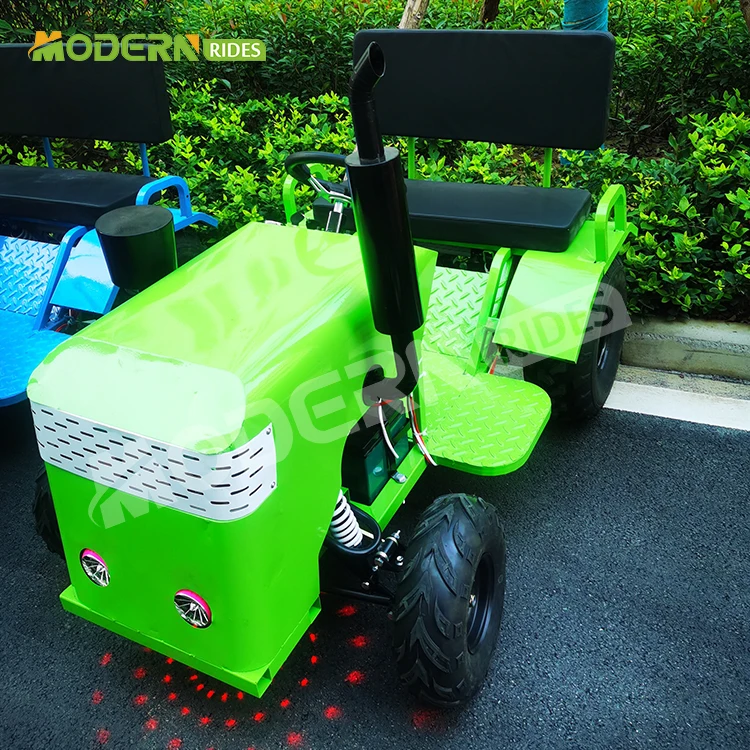 Square parent-child luminous amusement car mini tractor rides electric bumper cars for sale