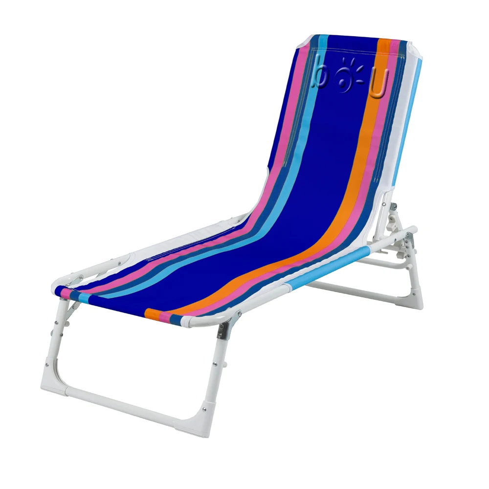 2024 Children Furniture Colorful Folding Sun Camping Beach Lounge for Kids