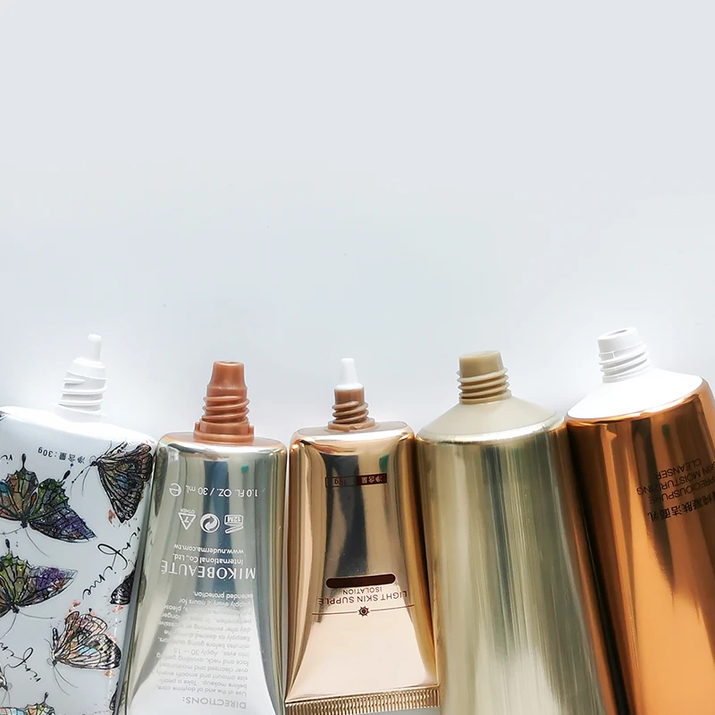 Biodegradable Material plastic cosmetic tubes aluminum ABL packaging tube in 50g