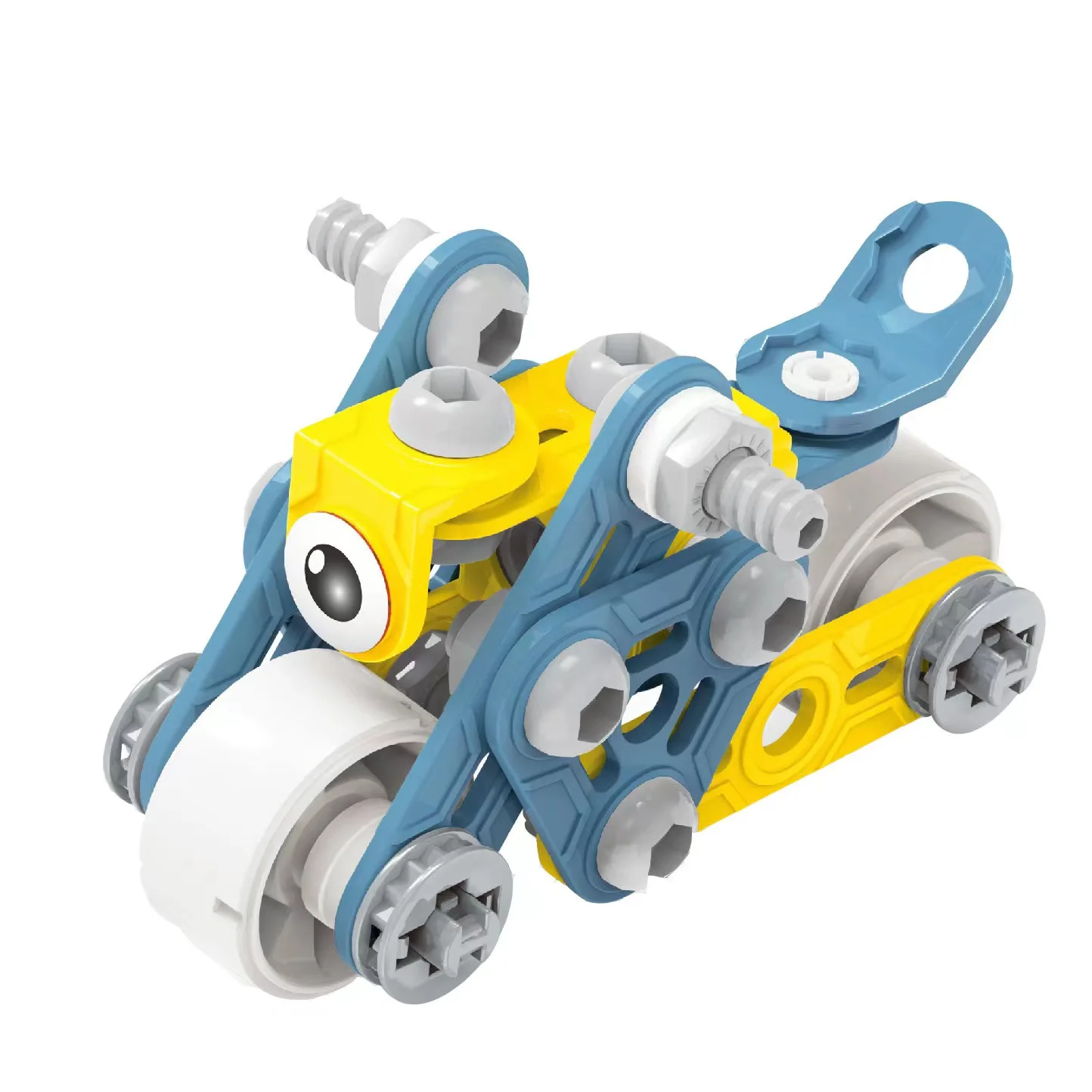 DIY children screw manual assembly soft rubber nut building blocks set motorcycle off-road vehicle series educational toys