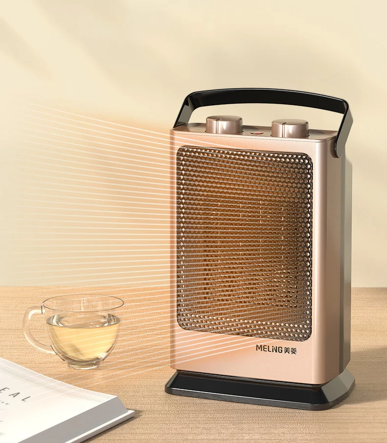 Portable Customized Handy Ceramic Space Heater Fan Electric Mini Heater 750W/1500W OEM PTC New Heater quick heat room rose gold