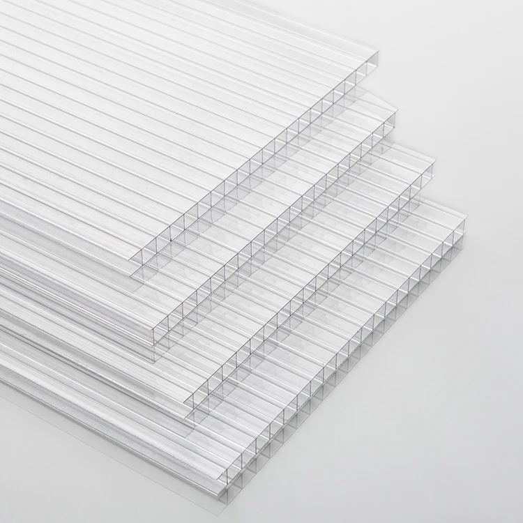 
Roofing Skylight Canopy Shield 3mm Wall Clear Polycarbonate Hollow Sheet 