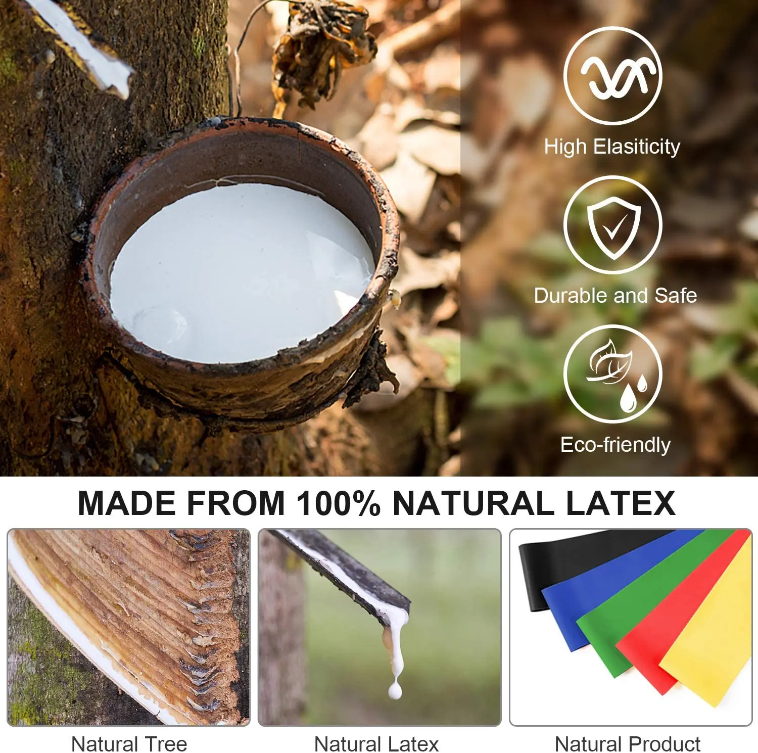 Stretching Exercise Wholesale Custom Logo Yoga Fitness Elastic Mini Latex Loop resistance bands