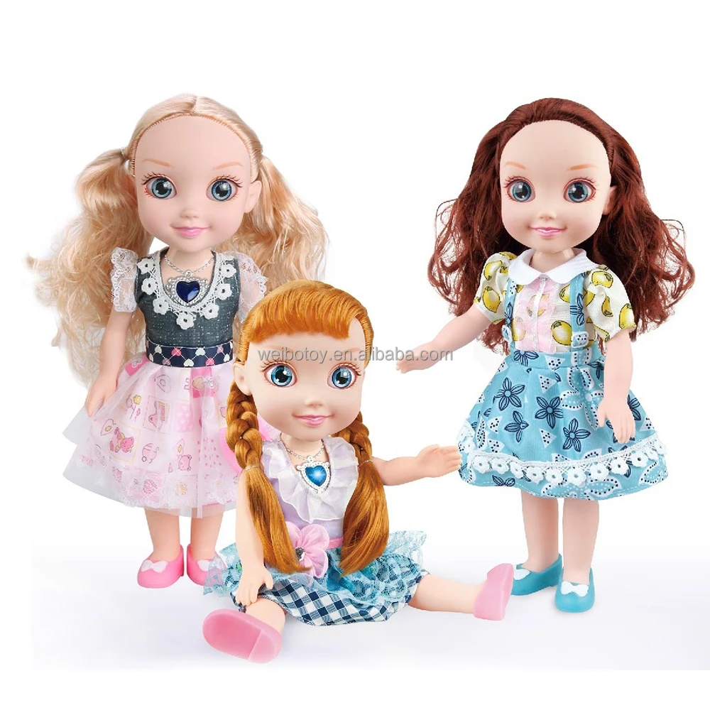 Russian packing 34 cm vinyl doll music and light touch baby wow doll for sale