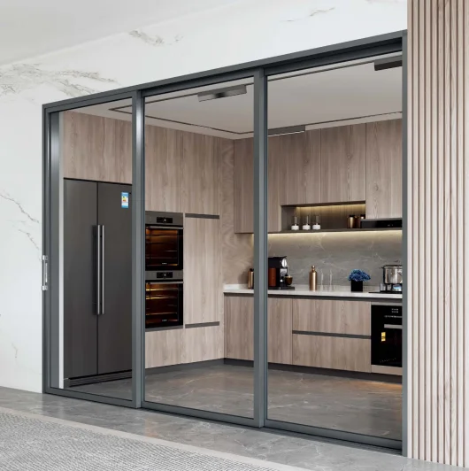 Manufacturer Wholesale Plexiglass Sliding Doors Aluminium slide roller Interior Waterproof Soundproof Sliding Interior Door
