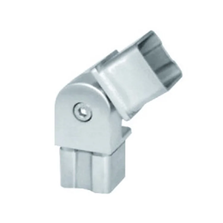 high quality stainless steel adjustable flexible square handrail tube pipe connector joint for stair railing