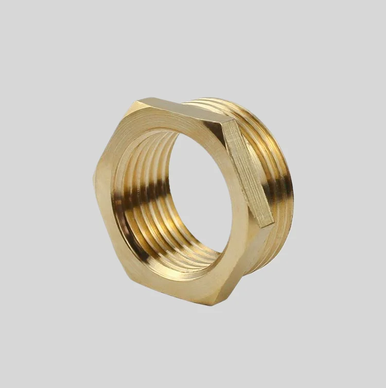 Hot Sale 3/4 to 1/2 reducer Brass Threaded Pipe Fitting    1 NPT Male to 3/4 NPT Female Reducer