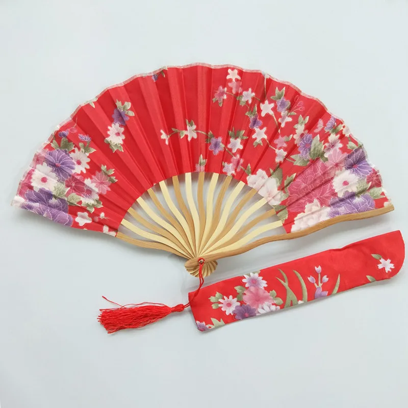 With Pouch! Dragon Bamboo Hand Fan Wedding Lady Fan With Tassel Invitation Fan Wedding Favor Gifts