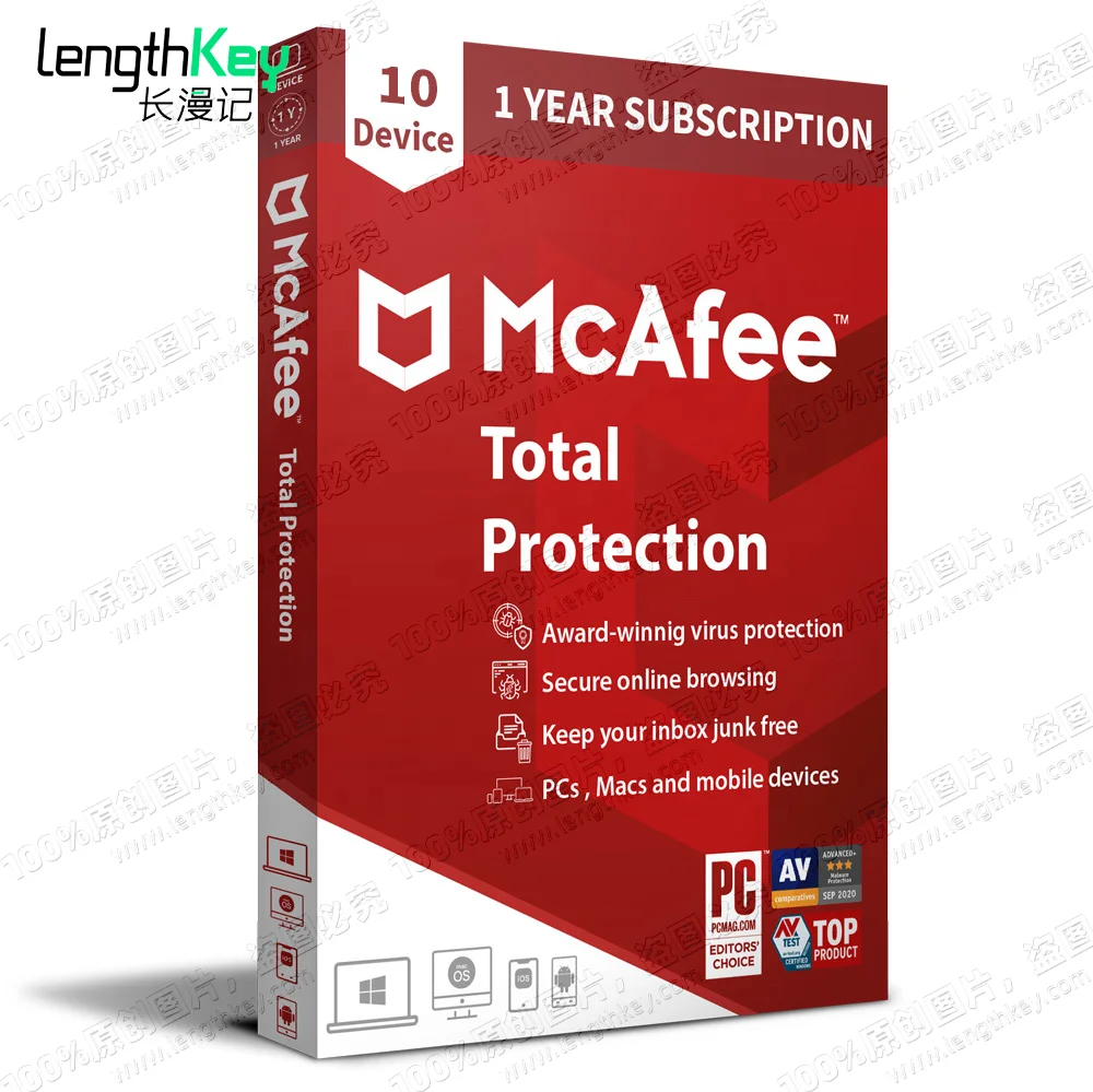 24/7 Online Email Delivery McAfee Total Protection 2023 10 Devices 1 Year Subscription Security Software Official Activation