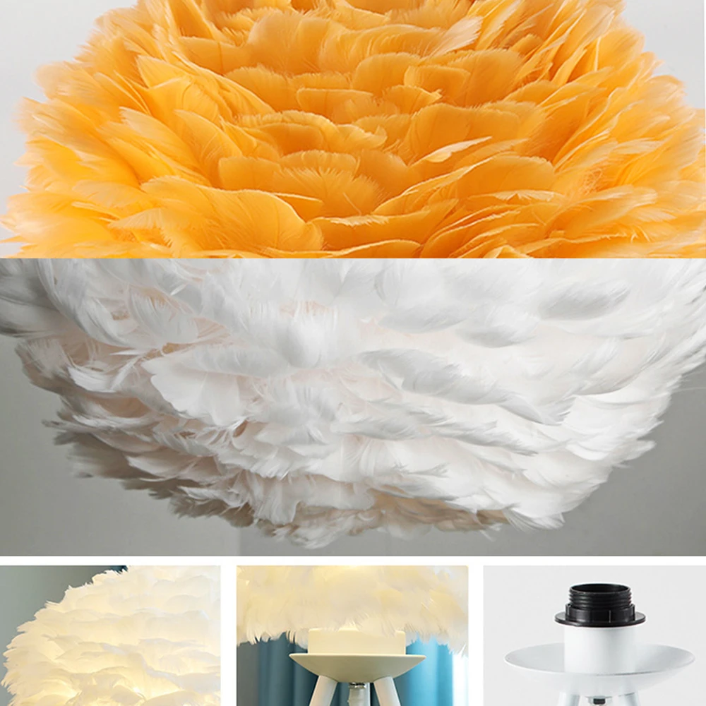 Hotel Plug-in Lamp Creative Personality Bedroom Bedside Living Room Study LED Feather Table Lamp