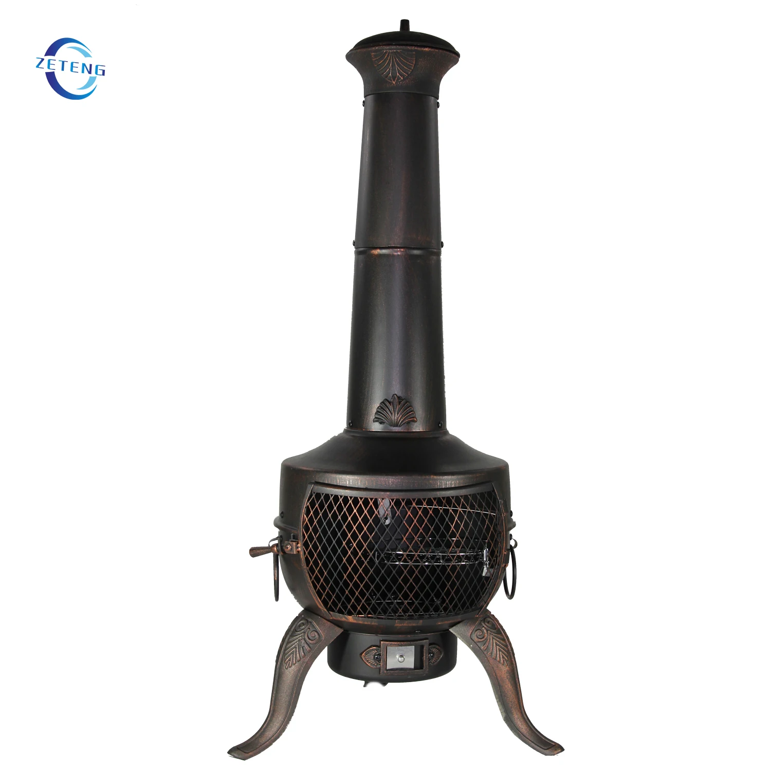 Garden Wood Burning Cast Iron Fireplace Chiminea Outdoor Patio Heater Solid Cas iron Chiminea