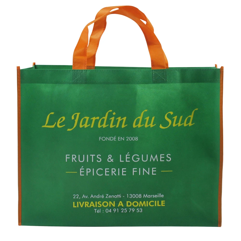 Wholesale Custom Color Spunbond Pla Nonwoven Shopping Bag Reusable Promotional Grocery Bag Eco Non-woven Fabric Bag