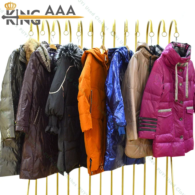 New Winter women jacket branded clothes bale used clothes bundle 45kg thick clothing