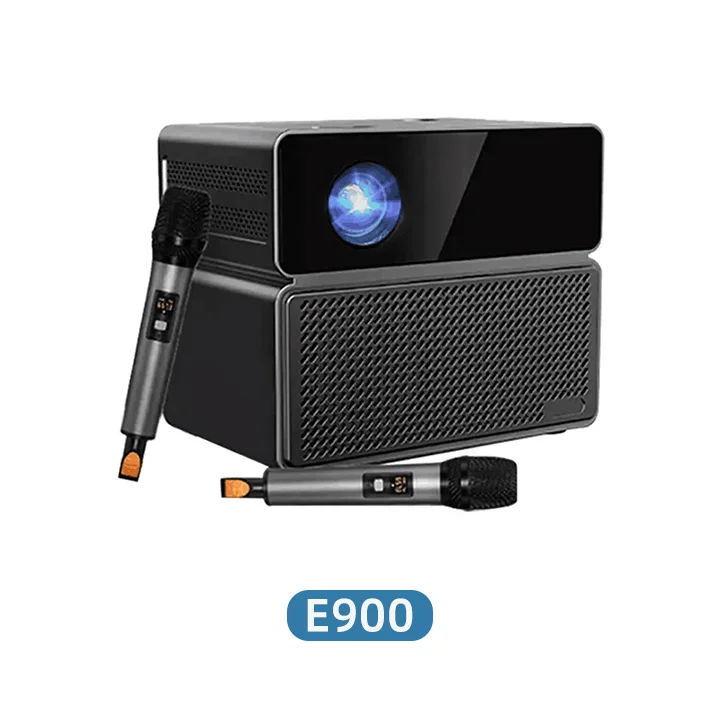 Touyinger E900  karaoke home system projector 4K 1080P  5G WIFI  Linux System  LED Bluetooth Projector Smart Home The