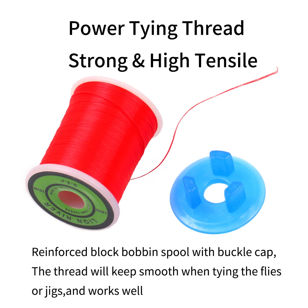 6 Colors Fishing 140D G.S.P Polyethylene Fly Tying Thread Saltwater Bass Pike Flies & Jigs Tying Material