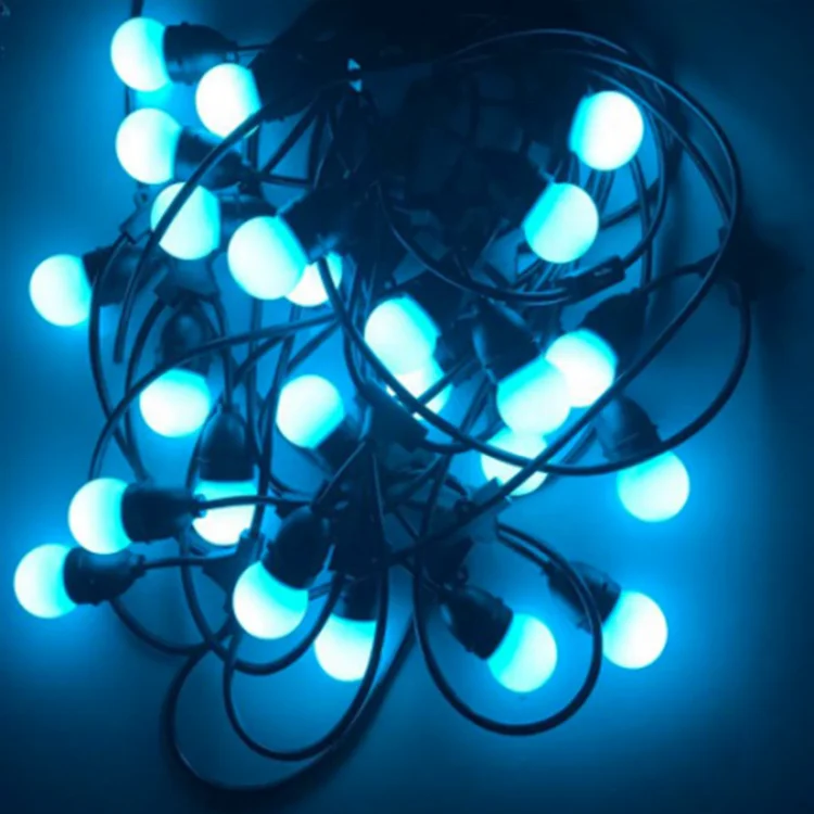 Smart Control RGB WIFI LED Smart string light IP65 12leds G50 Plastic Bulb