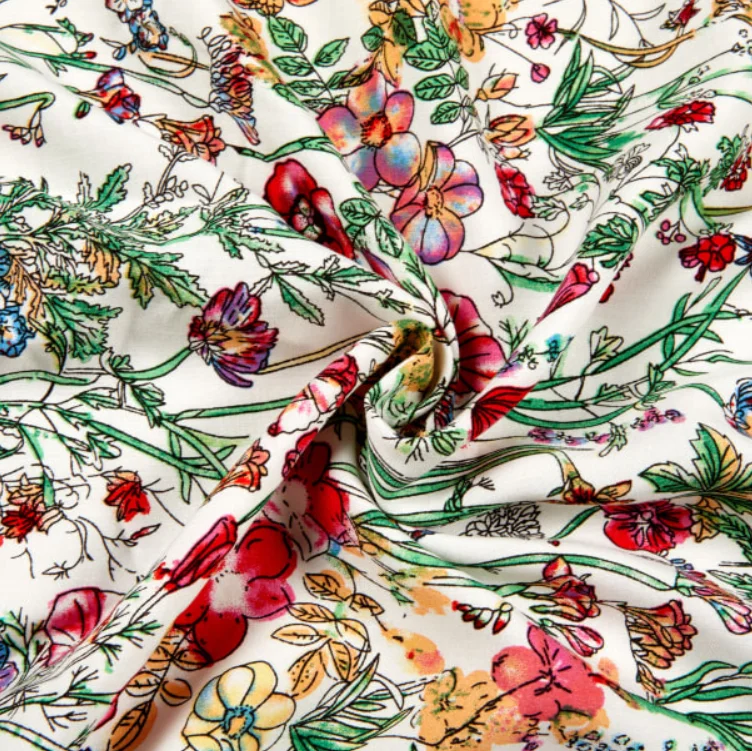 Лидер продаж, оптовая продажа, высококачественная одежда на заказ 45s с принтом, 100% вискозные ткани, оптовая продажа вискозных тканей от производителя