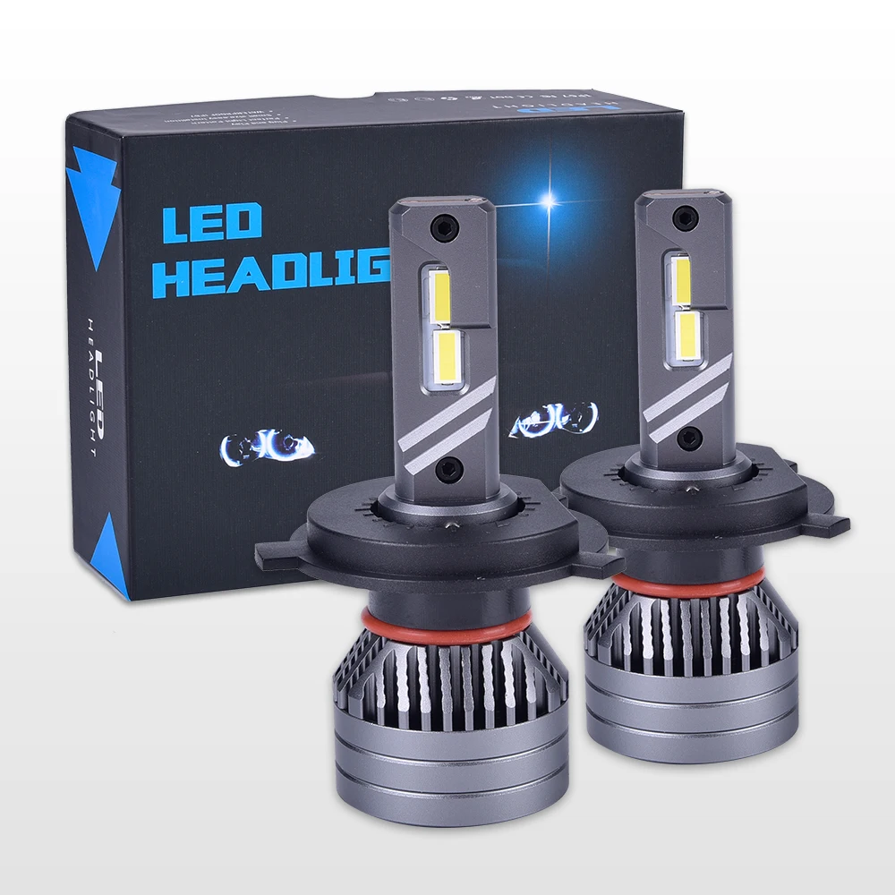 Custom Logo Package Car Light Bulb High Low Beam H4 Led Headlights 6000k 45watt 9000lm Super Bright Car Led Car Lights Bulb
