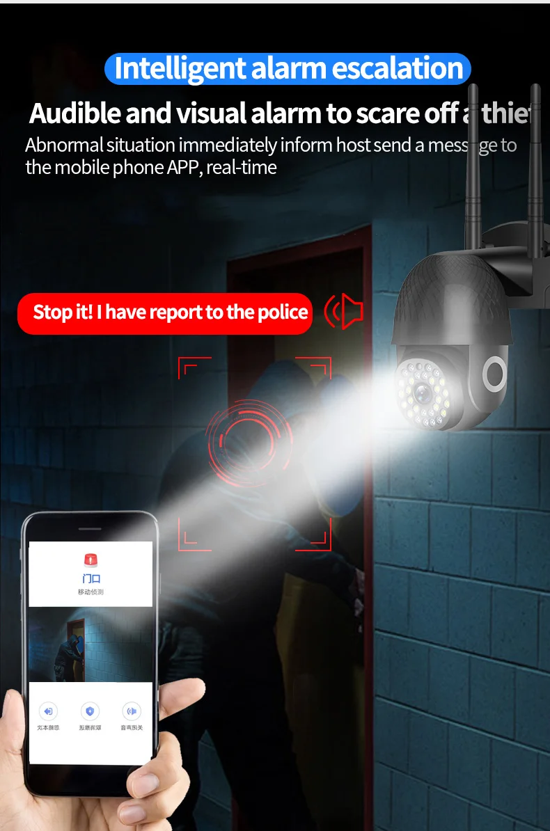 1080P Auto Tracking 360Eyes Black Wireless Security 3D Navigation MIni Outdoor PTZ Camera Surveillance WiFi CCTV IP Camera