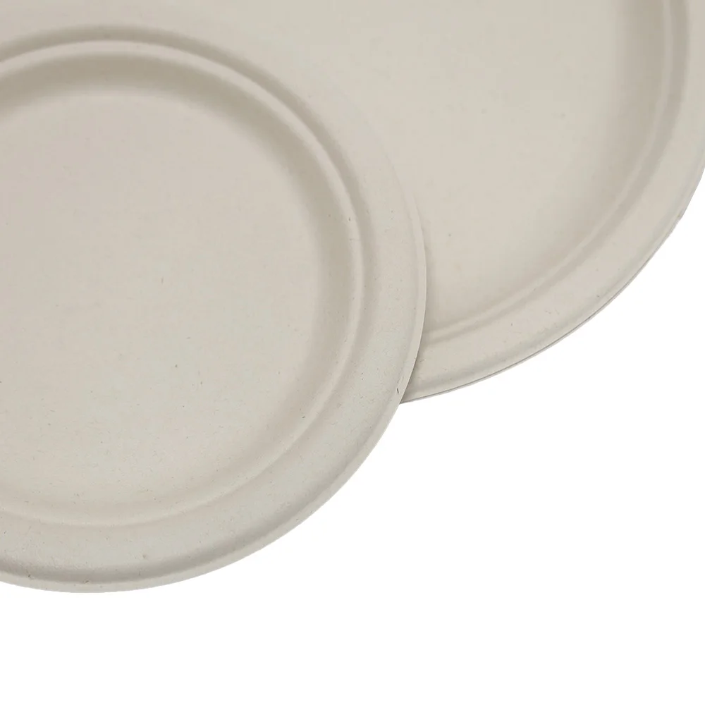 Best selling Sugarcane Pulp paper plate Dish Bagasse Tableware Eco Friendly disposable Biodegradable Bagasse Paper plate