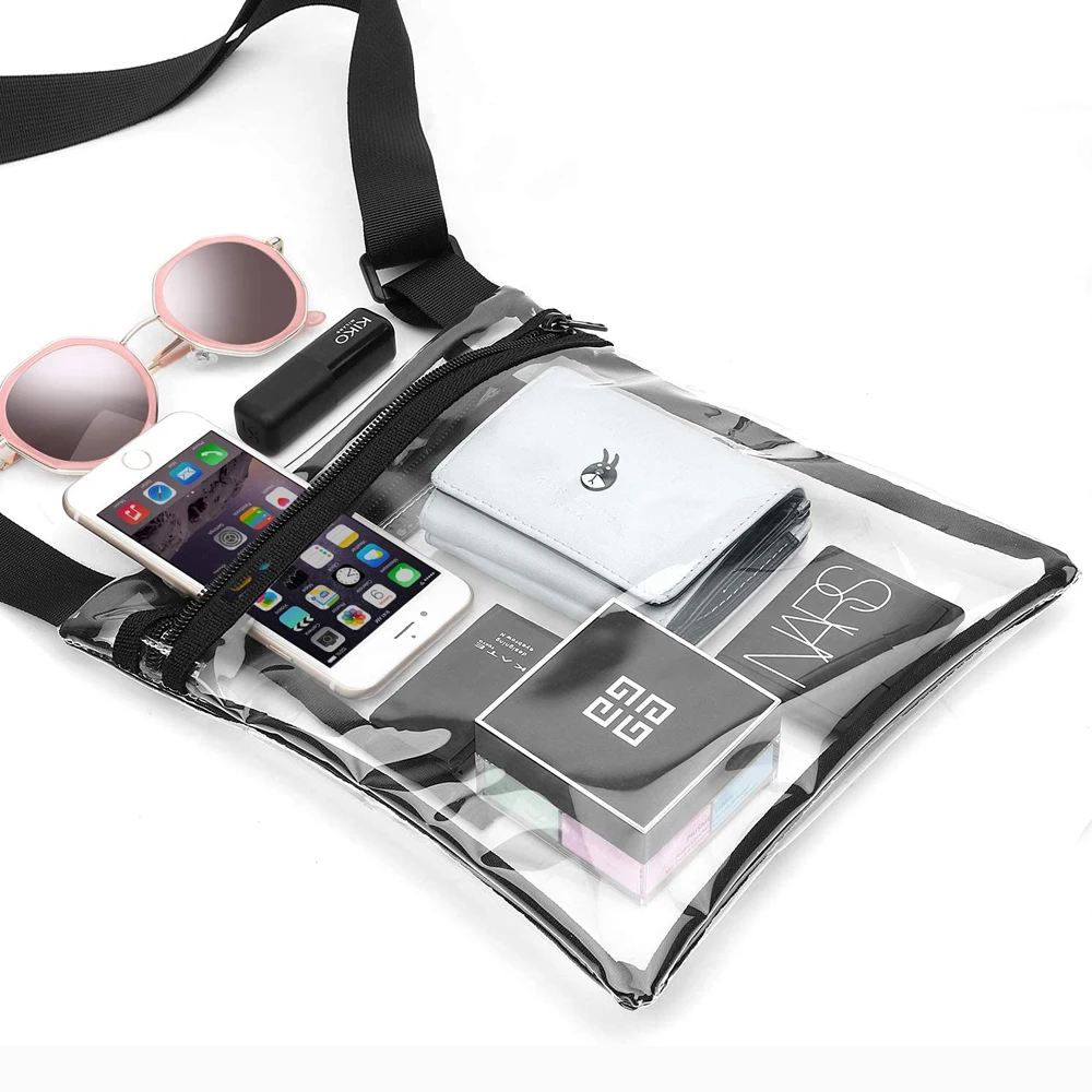 PVC TPU Bag Stadium Approved Clear Concert Shoulder crossbody bag Purse for girls