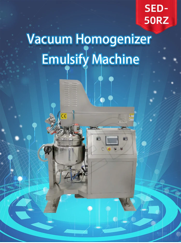 Small Scale Vacuum Emulsifying Mixer Homogenizer with Easy Operation