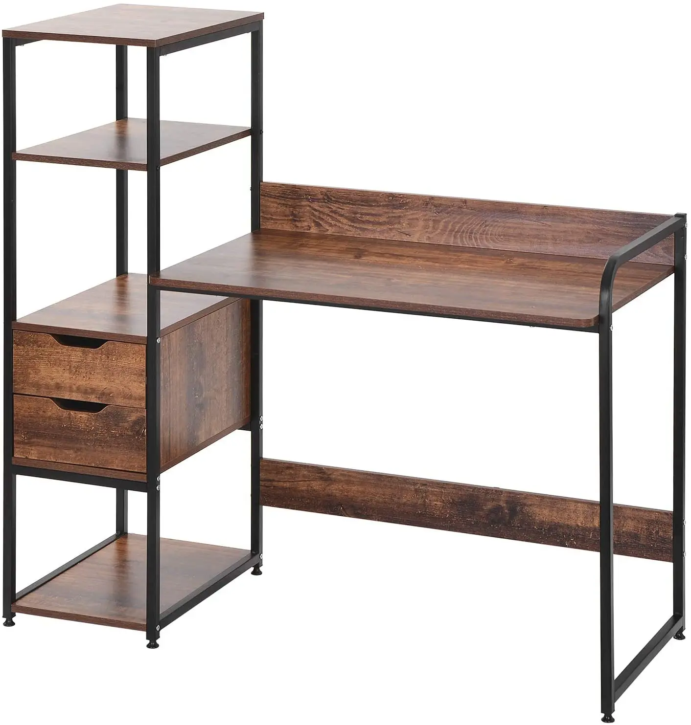 FREE SAMPLE Desk with Shelf  Computer Desk Office Table in Industrial Style  Large Table Top Made of MDF and Black Metal Frame
