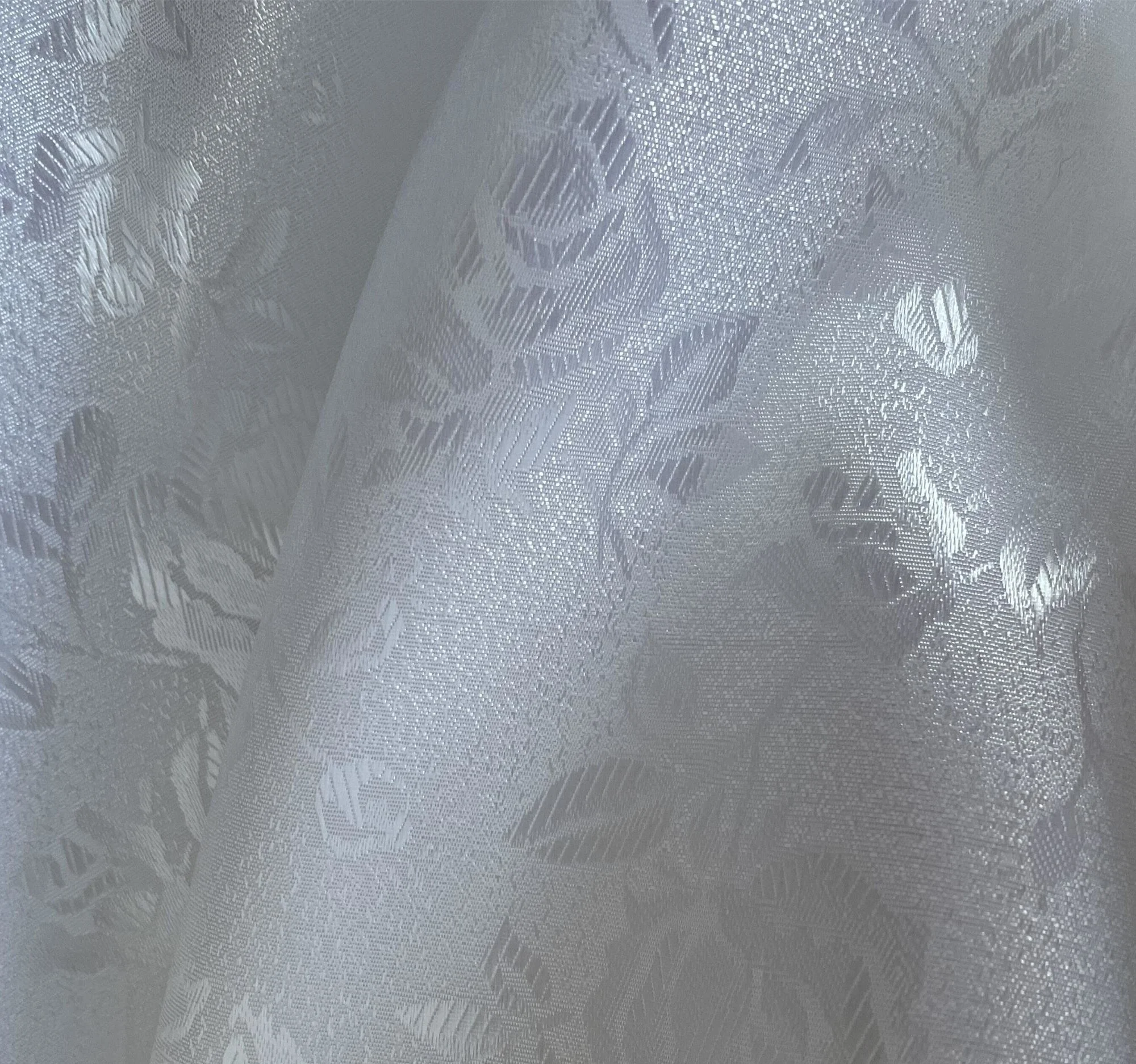Silky and Shining Jacquard Satin Fabric 100% polyester stain fabric for wedding dress