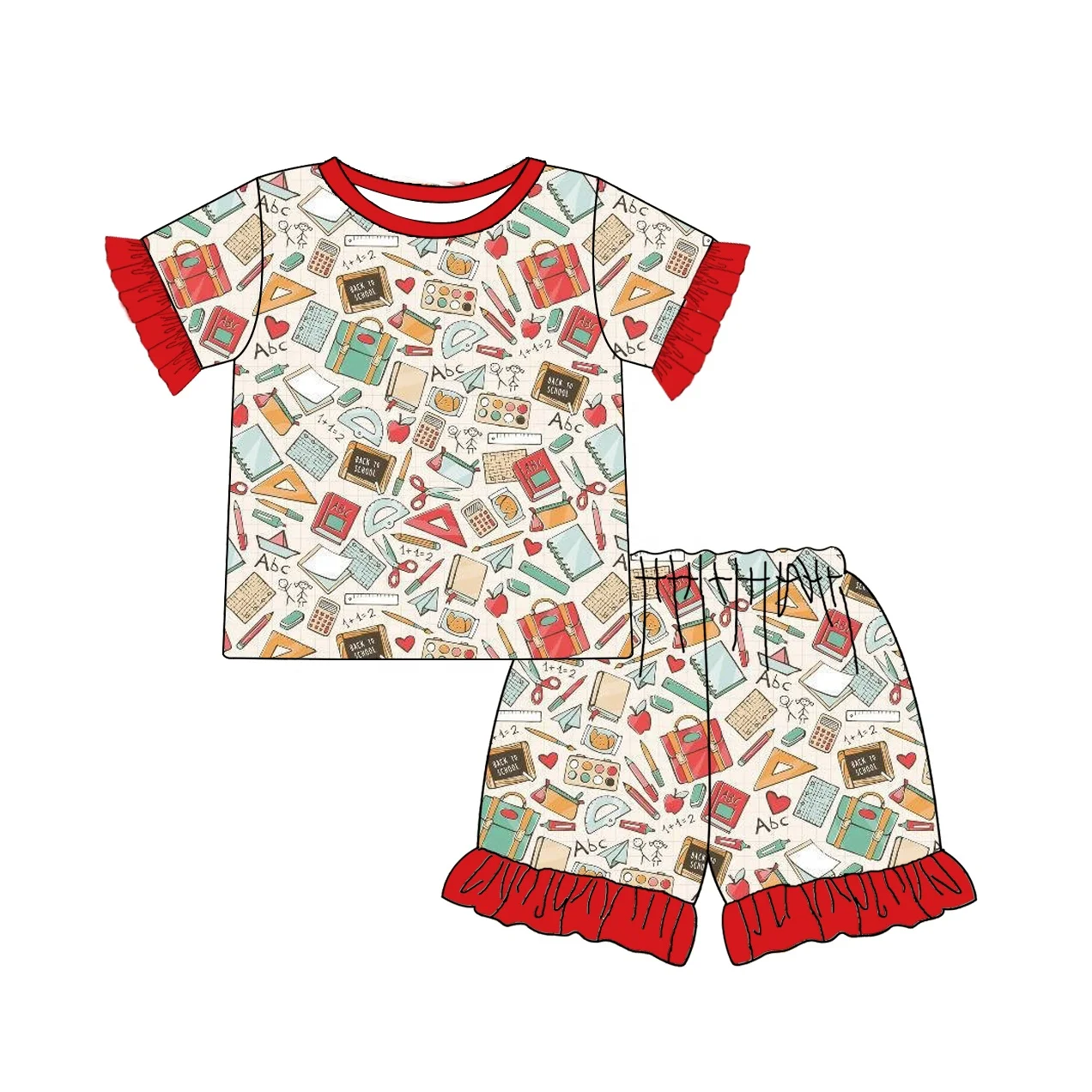 Puresun back to school kids clothes summer sleepwear baby clothes pure cotton printed boy zipper romper with short sleeve