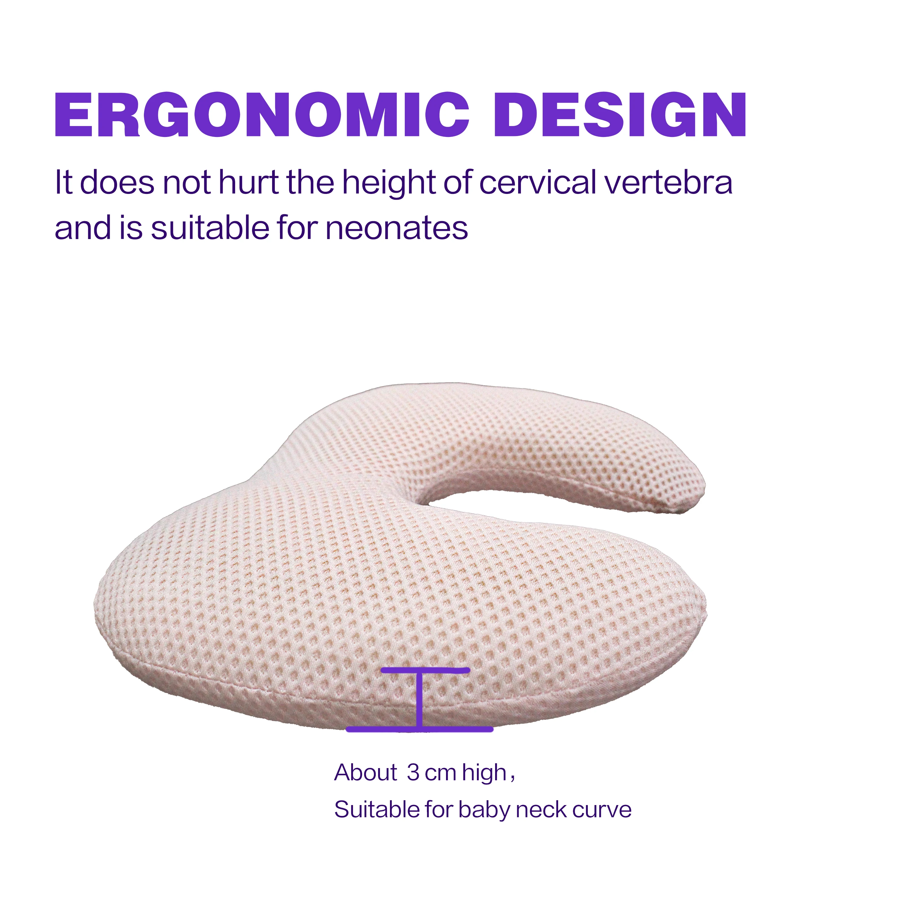 PRA FREE Washable And Sundried Baby Head Shaping Latex Pillow With Factory Price Silicone Prevent Flat Head Pillow