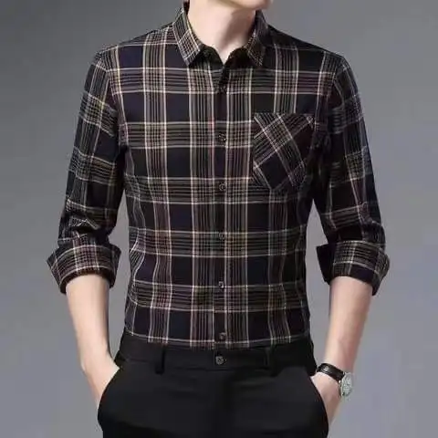 yarn dyed flannel men and women shirt dress classic brushed flannel fabric hot sell