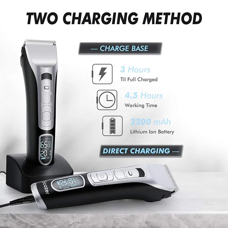 professional cordless electric hair clipper rechargeable barber profession trimmer wireless hair cut machine man barber supplier