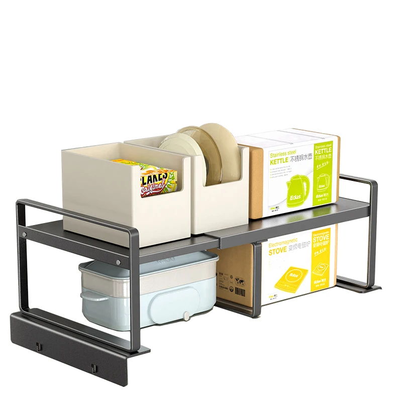 Magnetic Refrigerator Spice Rack 3 tier Scalable Organizer with 6 Hook Seasoning bottle shelves for Kitchen Accessories Storage