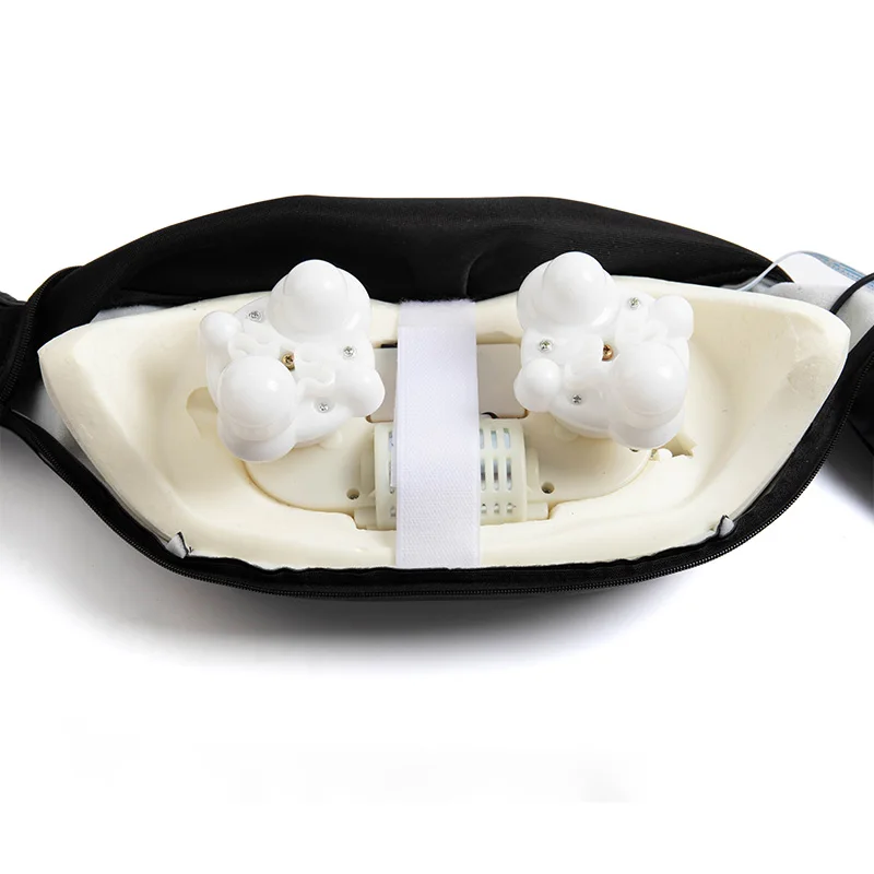 portable intelligent travel 4 6  kneading rollers balls shiatsu neck electric vibrating point therapy neck back massager