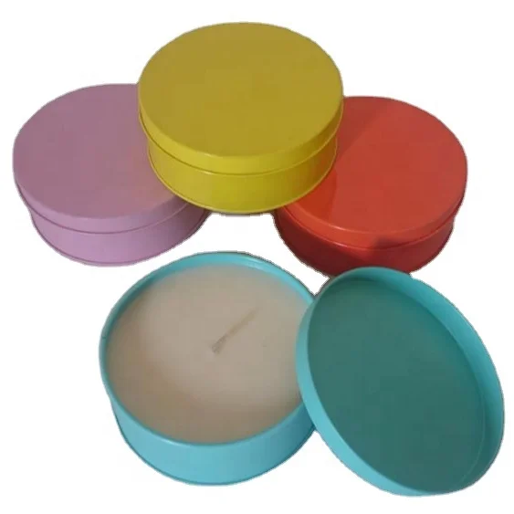 2021 china suppliers sells home decorative multi-color natural beeswax travel tin candles
