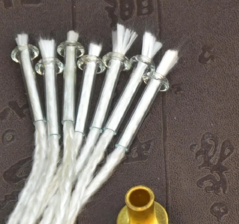 Glass fiber wick with glass holder for Alcohol lamp and kerosene lamp