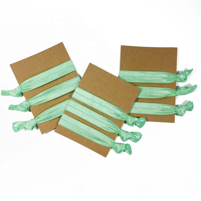 Wholesale Solid Color Ribbon Knot Elastic Ribbon Hair Ties