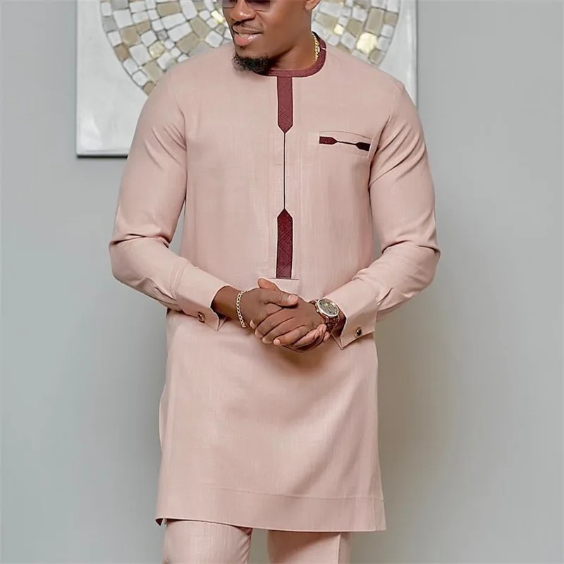 2024 Kukai Arab Muslim Islamic Clothing African shirt and pants 2 piece Set for Men Dress Used In Traditional Festivals