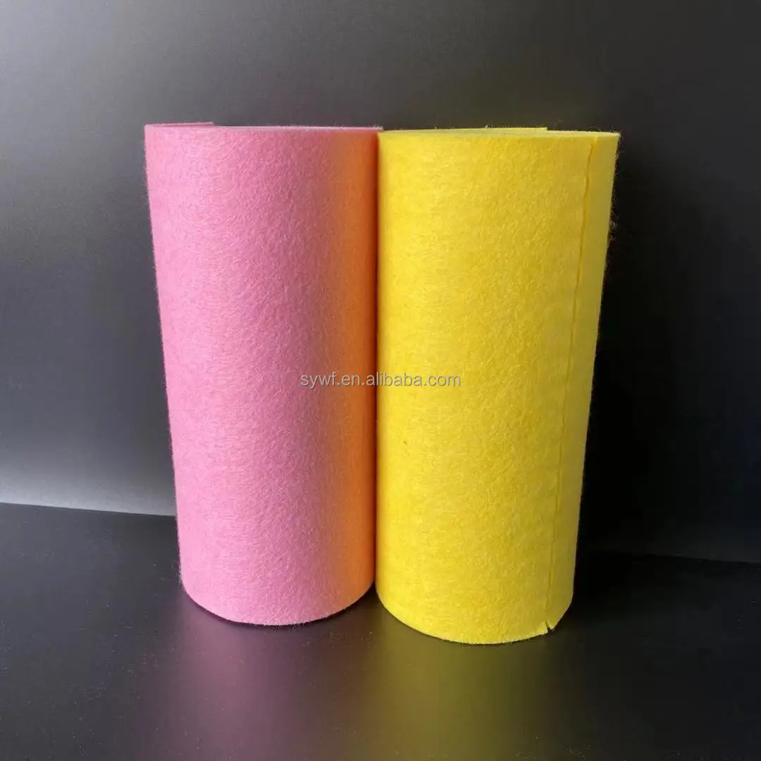 
 Супер Впитывающая ткань из нетканого материала желтая ткань для чистки, желтые рулоны ткани  