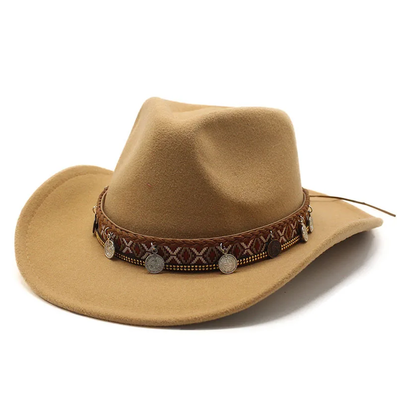 Складная забавная Китайская Шляпа cowgirl из фетра с широкими полями мексиканские ковбойские шляпы шерстяная фетровая шляпа
