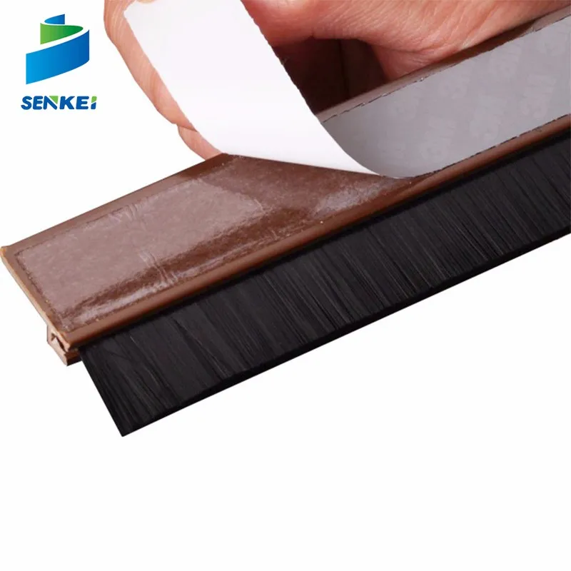 Free Sample Nylon Brush Aluminium PVC PP Adhesives Door Seal Weather Stripping for Dust-proof Seal and Insect-proof