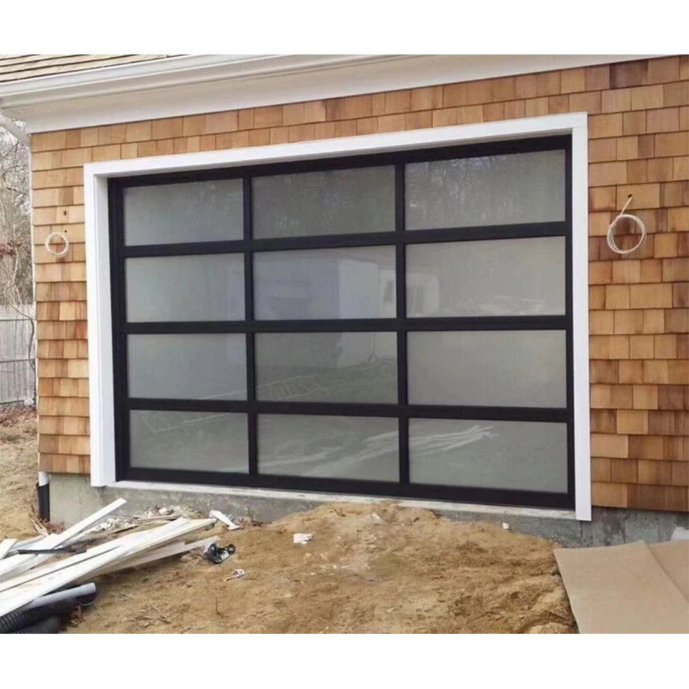 Wholesale high quality luxury aluminum sectional double clear roll up garage doors