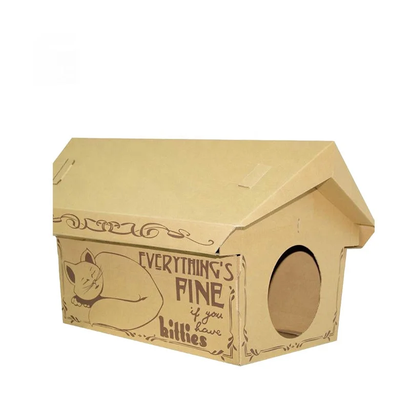 Custom Made Printing Paper Playhouse Recyclable Cardboard Diy Playhouse For Kids