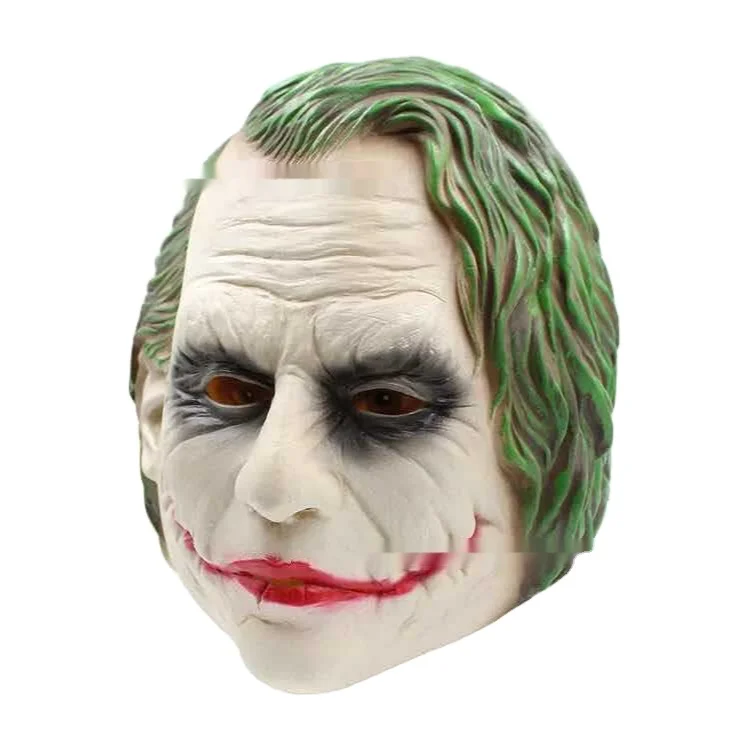 Clown hood Dark Knight film television props head latex party horror Halloween mask