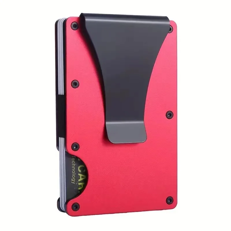 Aluminum Alloy Metal Wallet Money Clip Holder for Credit Cards and Cash