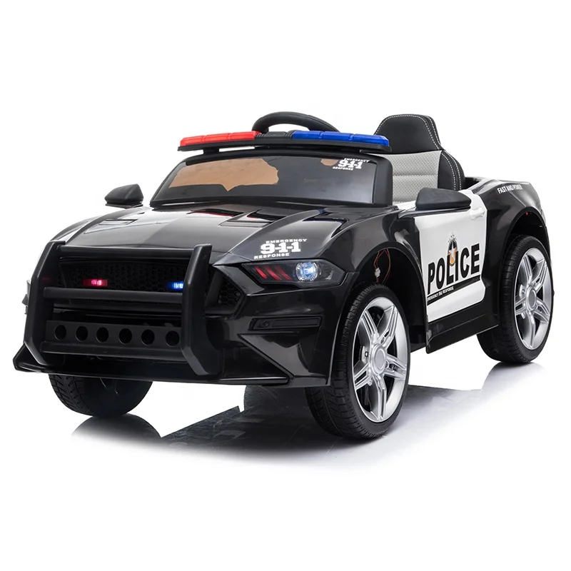 Kids popular hot sale toys car 12V electric remote control police ride on car