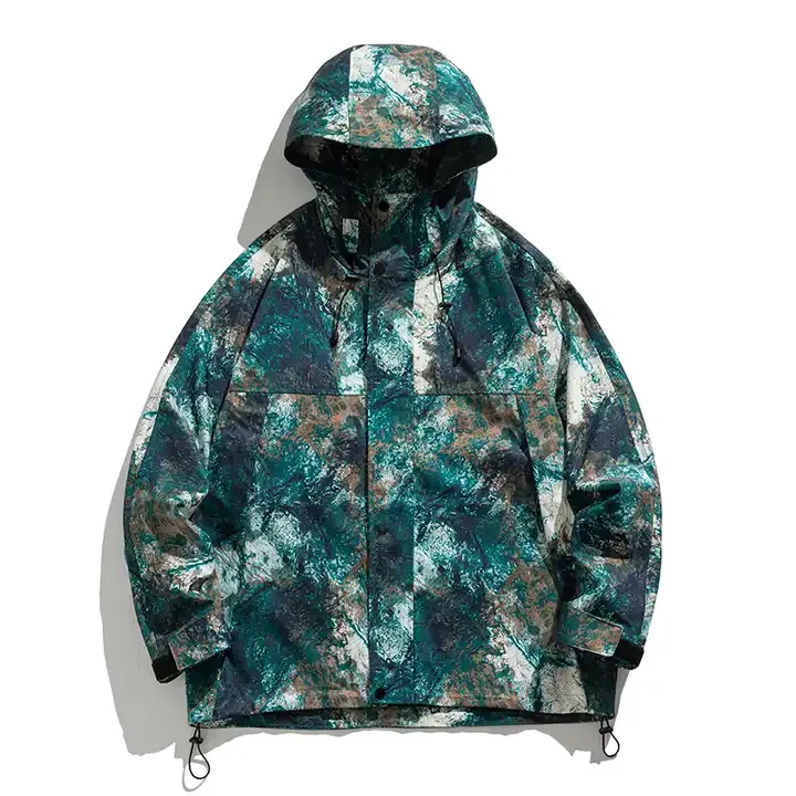 Custom Waterproof Street Fashion Pullover Polyester Lightweight Vintage Hooded Half Zip Jacket for Men